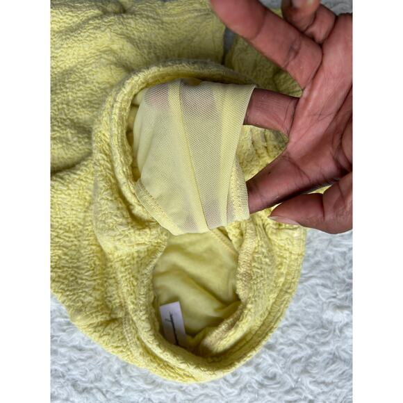 Urban Outfitters Out From Under Yellow Textured Bike Shorts Size Small - Picture 3 of 6